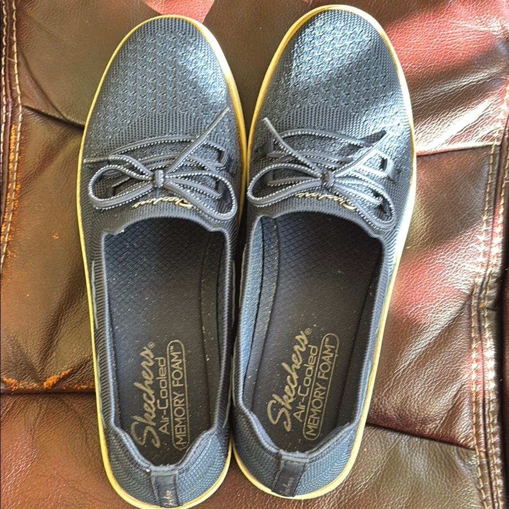 Skechers Blue Memory Foam Slip-On Shoes